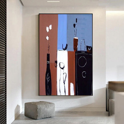 Handmade Oil Painting Canvas Wall Art Decoration Retro Abstract For Home Room Decor Rolled Frameless Unstretched Painting - SUPERNEOVONAMy Store 4