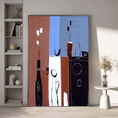Handmade Oil Painting Canvas Wall Art Decoration Retro Abstract For Home Room Decor Rolled Frameless Unstretched Painting - SUPERNEOVONAMy Store 4
