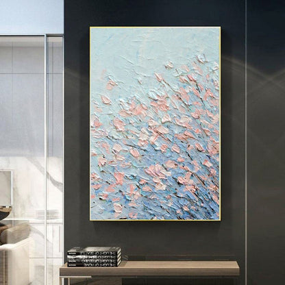 Handpainted Abstract Color Block Oil Painting Canvas Handmade Floral Modern Wall Art Home Decor Artwork Frameless Picture - SUPERNEOVONAMy Store 4