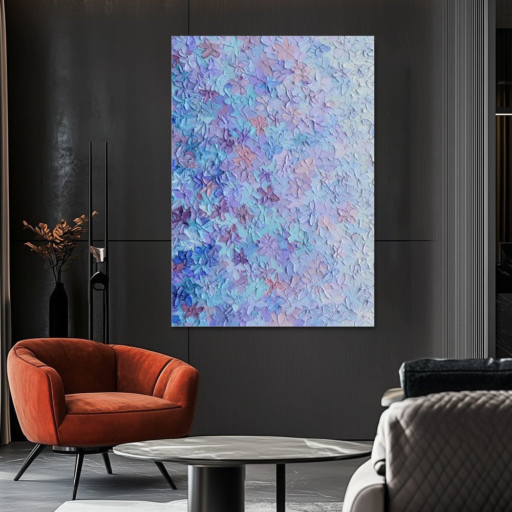Handpainted Abstract Color Block Oil Painting Canvas Handmade Floral Modern Wall Art Home Decor Artwork Frameless Picture - SUPERNEOVONAMy Store 4