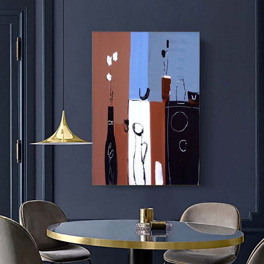 Handmade Oil Painting Canvas Wall Art Decoration Retro Abstract For Home Room Decor Rolled Frameless Unstretched Painting - SUPERNEOVONAMy Store 4