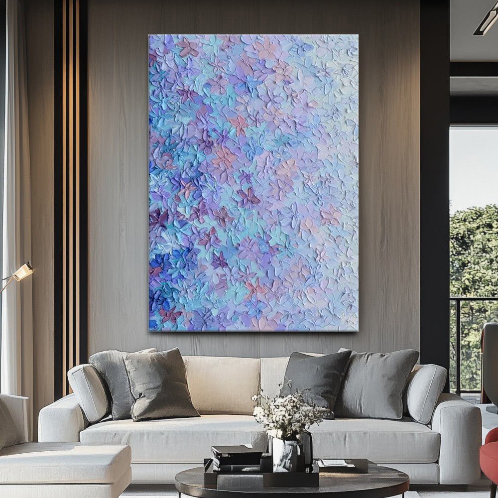 Handpainted Abstract Color Block Oil Painting Canvas Handmade Floral Modern Wall Art Home Decor Artwork Frameless Picture - SUPERNEOVONAMy Store 4