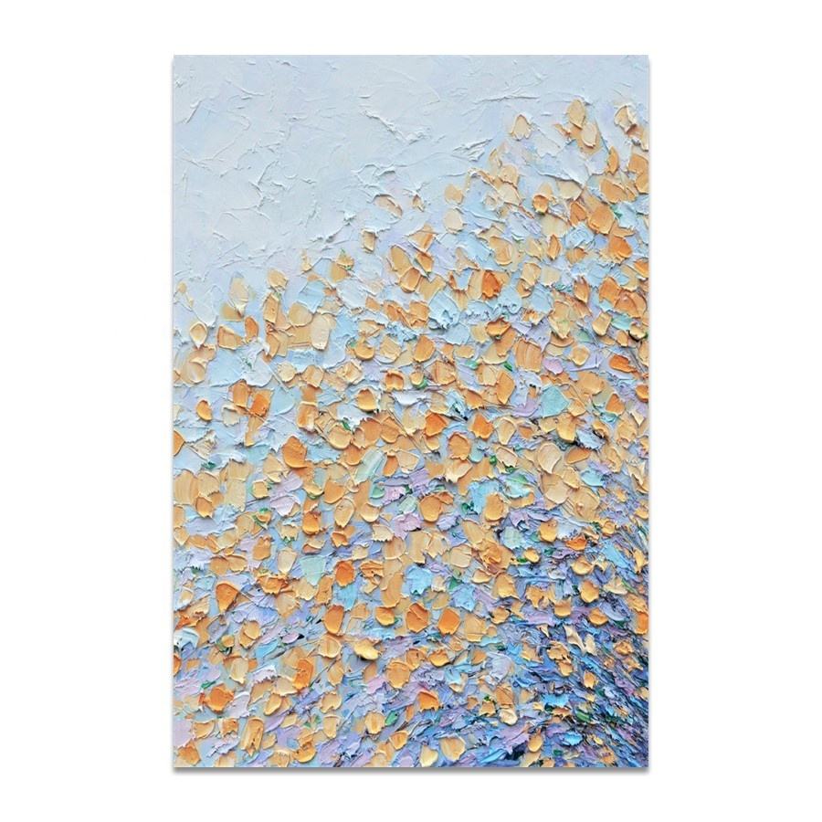 Handpainted Abstract Color Block Oil Painting Canvas Handmade Floral Modern Wall Art Home Decor Artwork Frameless Picture - SUPERNEOVONAMy Store 4