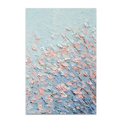 Handpainted Abstract Color Block Oil Painting Canvas Handmade Floral Modern Wall Art Home Decor Artwork Frameless Picture - SUPERNEOVONAMy Store 4