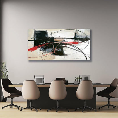 Handmade Oil Painting Canvas Wall Art Decoration Abstract Lines For Home Living Room Decor Rolled Frameless Unstretched Painting - SUPERNEOVONAMy Store 4