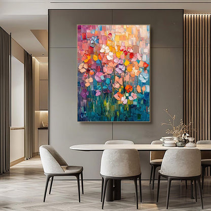 Hand - painted Oil Paintings Abstract Tulip Flower Modern Wall Paintings Home Decoration Art Picture Abstract Canvas Textured 3D Posters Home Room Decor - SUPERNEOVONAMy Store 4