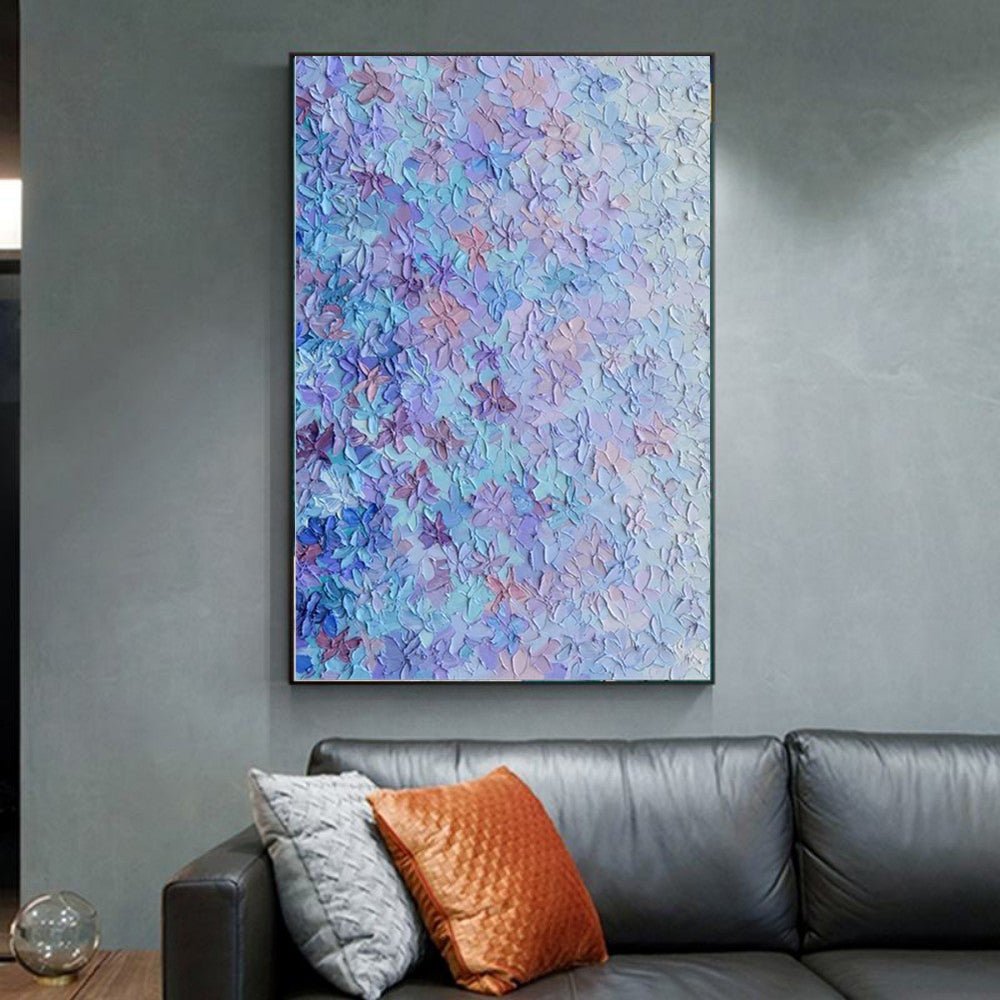 Handpainted Abstract Color Block Oil Painting Canvas Handmade Floral Modern Wall Art Home Decor Artwork Frameless Picture - SUPERNEOVONAMy Store 4