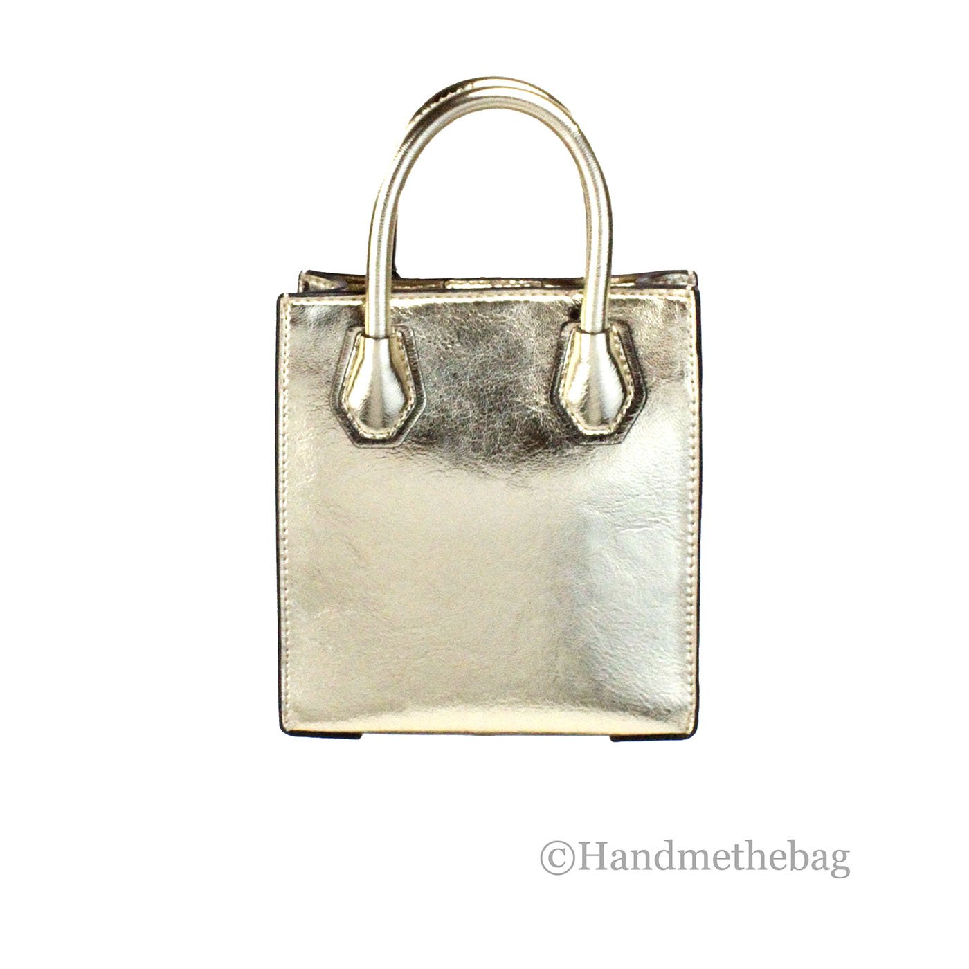 Michael Kors Mercer XS Pale Gold North South Crossbody Bag - SUPERNEOVONASUPERNEOVONA