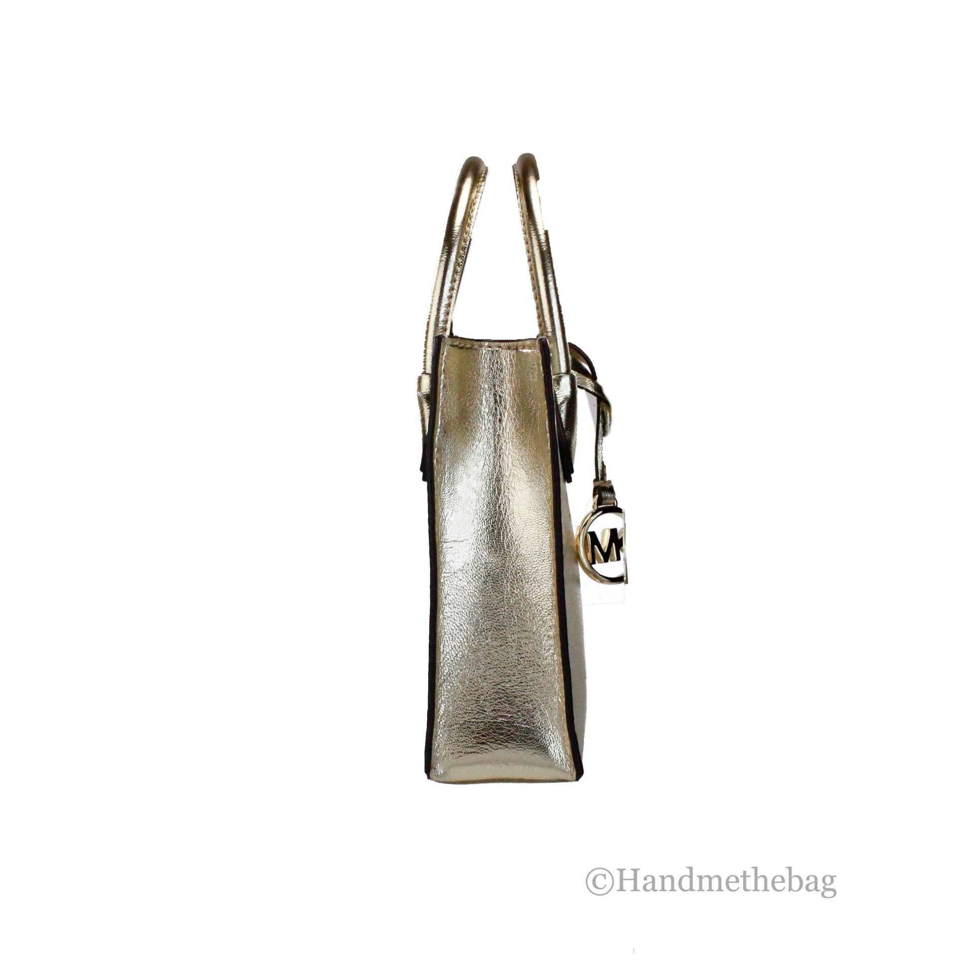 Michael Kors Mercer XS Pale Gold North South Crossbody Bag - SUPERNEOVONASUPERNEOVONA