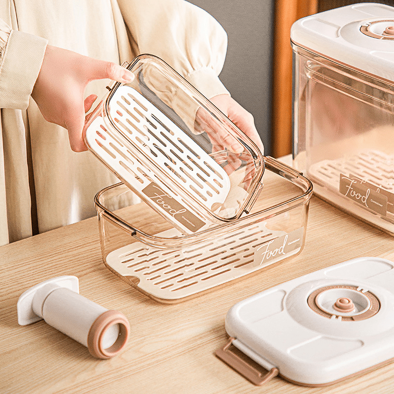 Food Vacuum Storage Box transparent container - SUPERNEOVONASUPERNEOVONA